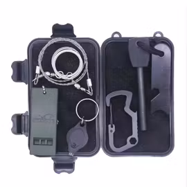 Kompakt överlevnadskit med sex verktyg