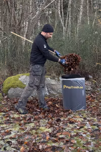 PopTrash Avfallsstöd – stabil sopsäckshållare för bygg, trädgård & hantverk