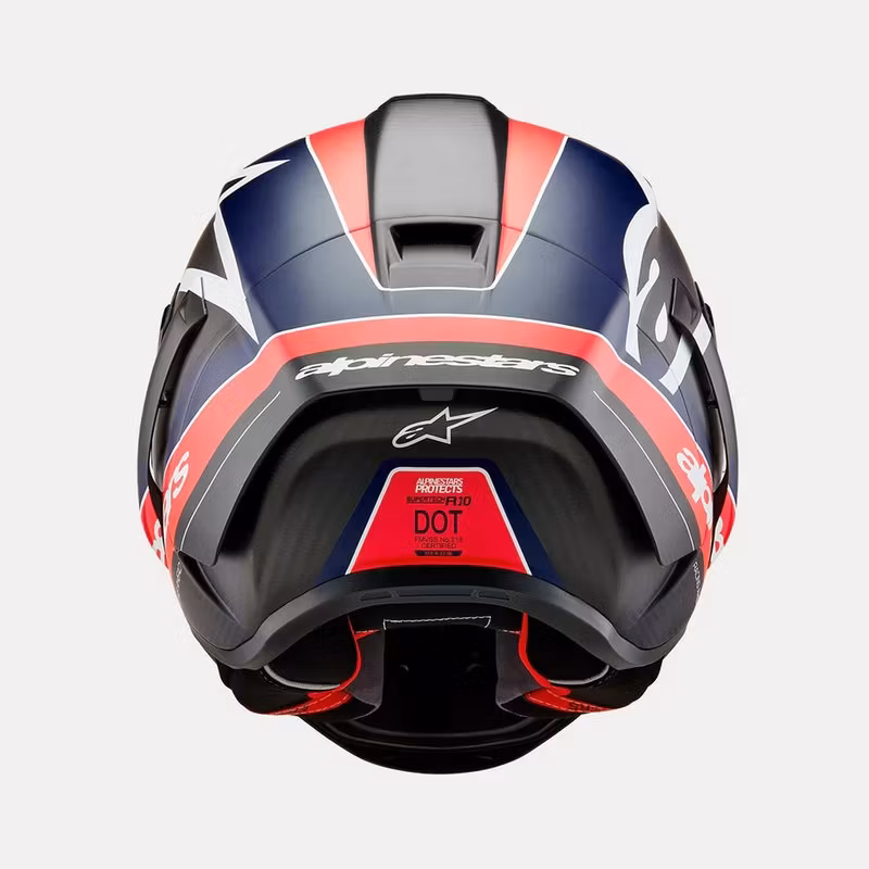 Alpinestars Helmet Supertech R10 Team Black/Carb/Blå/White