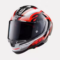 Alpinestars Helmet Supertech R10 Team Black/Carb/Red/White