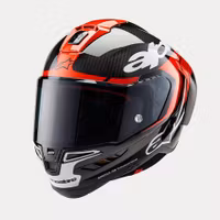 Alpinestars Helmet Supertech R10 Element Black/Carb/Fluo Red/White