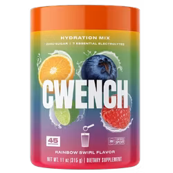 Cwench Hydration Electrolyte Mix - Rainbow Swirl, 45 port.