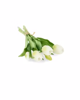 Konstväxt Tulpanbukett Vit