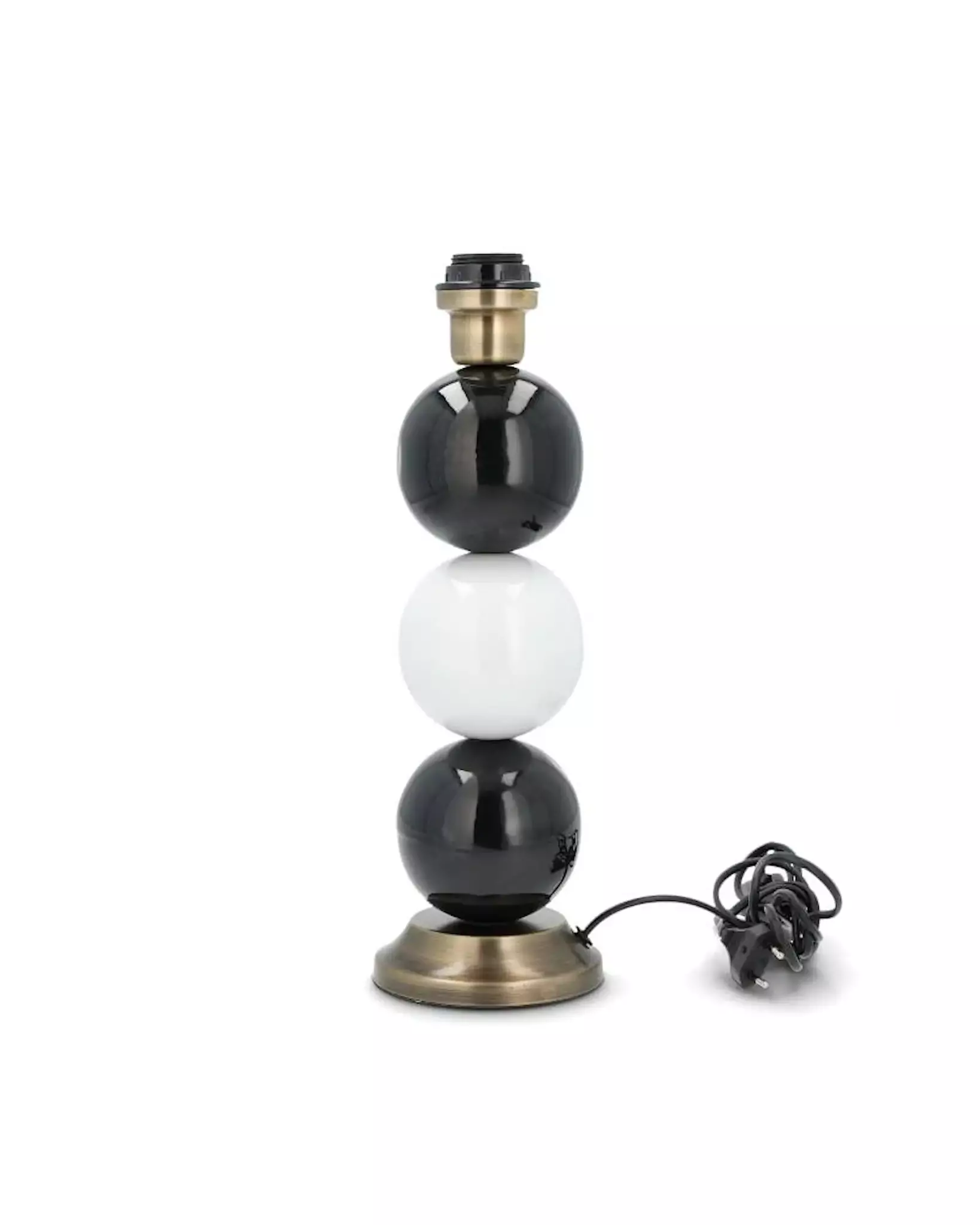 Lampfot Multi Stone Liten Svart/Vit