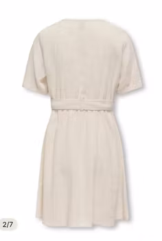 KOGSIESTA S/S LINEN BLEND BELT DRESS