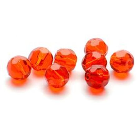 Glass Beads Faceted Red 8mm Darts