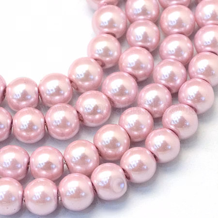 Vaxad Glaspärla Flamingo 8mm