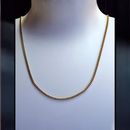 Halskedja klassisk Curb chain (PVD) 2mm 1st.