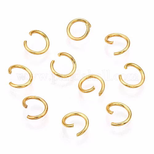 Bindring 24karat pläterad 6x1mm 50st