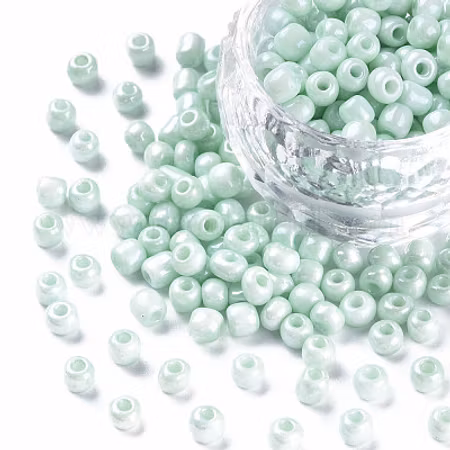 Seed beads mint 4mm 25gram