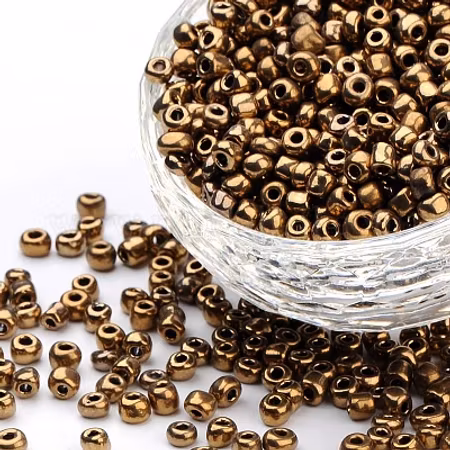 Seed bead brons/mörk guld 25 gram