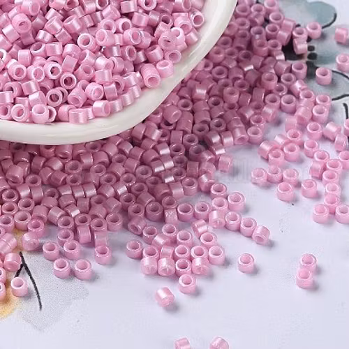 Seed bead rosa cylinder 2,5mm 10 gram