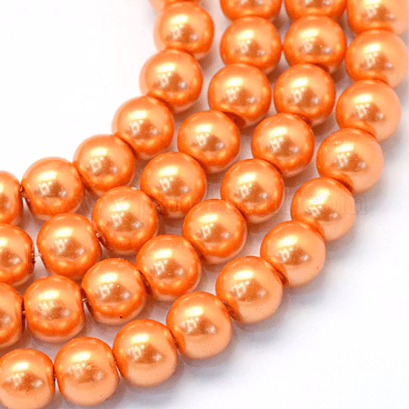 Vaxad glaspärla 8mm