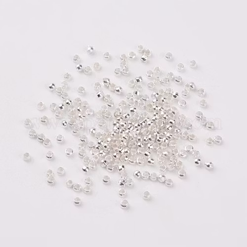 Klämpärlor silver 2mm 2gram