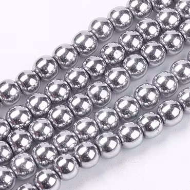 Hematit 6mm platinum