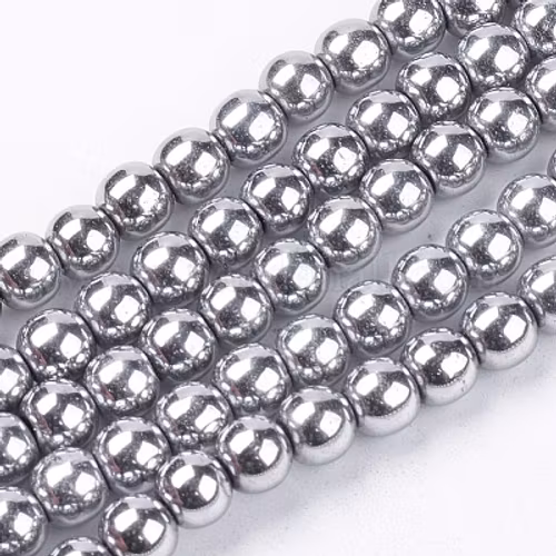 Hematit 6mm platinum