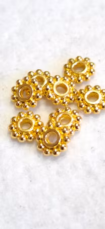 Dot guld 6,5mm 50st