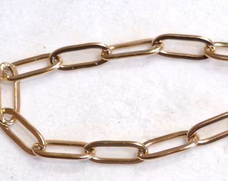 Paperclip chain pvd pläterad kirurgiskt stål 12x4mm 1 meter