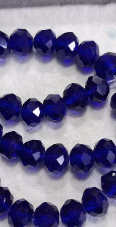 Abacus 8x6mm djupblå