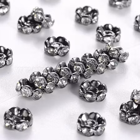 Strass Gun metal 6x3mm 50