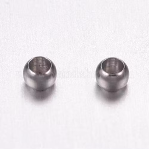 Rostfri pärla 3x2mm 50st