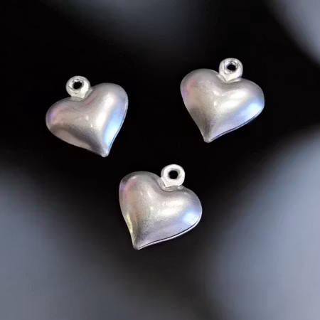 Puffat hjärta bred 15mm 1st