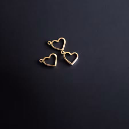 Hjärta guld 14mm 5st