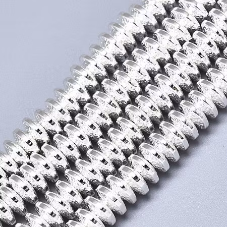 Mellandel hematit silver 8mm 1 sträng ca 100st