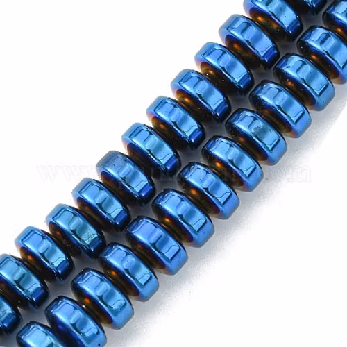 Mellandel hematit blå 8x4,5mm 1 sträng ca 85st