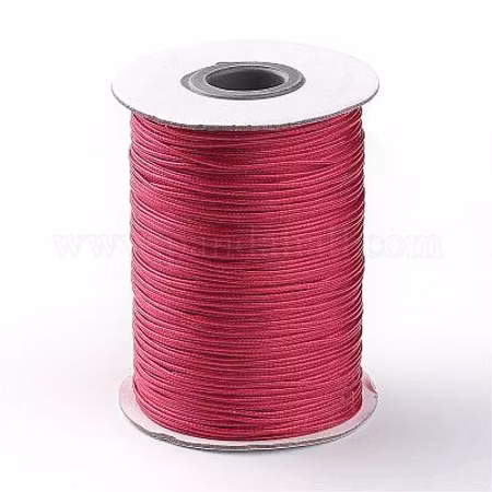 Vaxad bomull + polyester 1mm Cerise 5m
