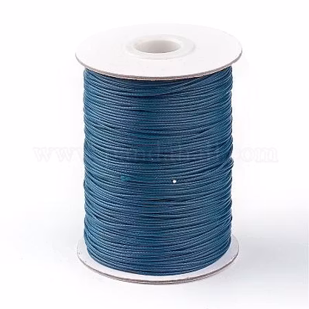 Vaxad bomull + polyester 1mm Prussian blue 5m