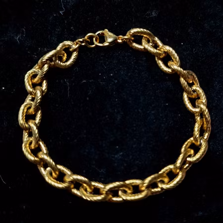 Armband, räfflad länk i kirurgiskt stål 18k.