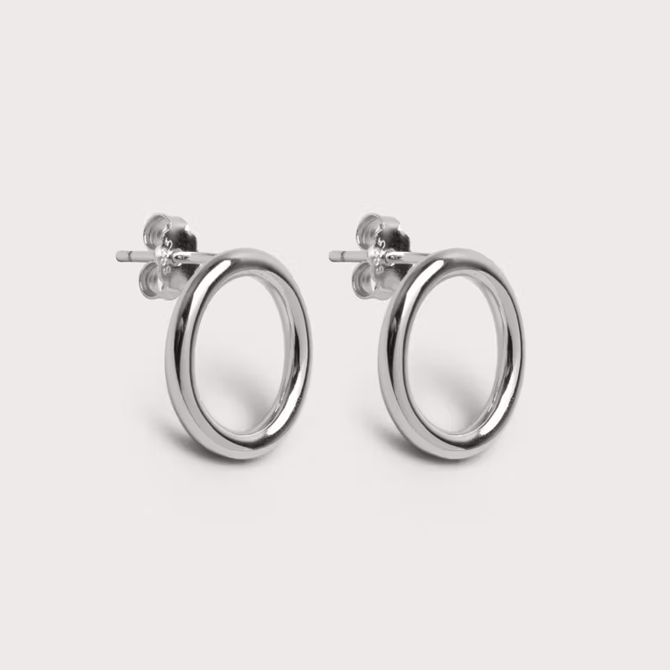 Halo örhängen silver