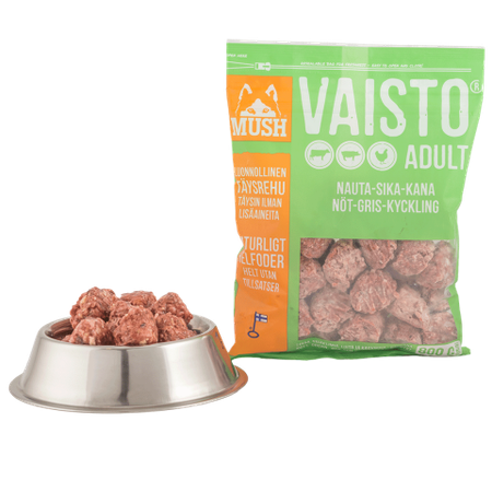 MUSH Vaisto® Grön NÖT-GRIS-KYCKLING 800g
