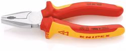 KNIPEX Kombinationstång Isolerat med flerkomponentsöverdrag, VDE-testat förkromad 160 mm skär med fa