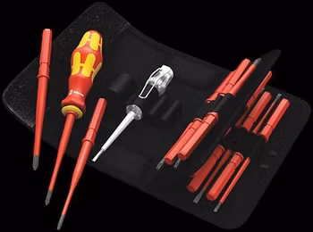 WERA Kraftform Kompakt VDE 60iS/65iS/67iS/16 Bit set with inter-changeable blades extra slim 817 VDE