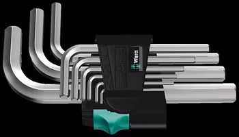 WERA 950/9 SM N L-key set, metric, chrome-plated 950