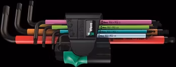 WERA 950 SPKL/7 B SM Multicolour Magnetic L-key set, metric, BlackLaser 950 SPKL 1 x 1,5x90; 1 x 2,0