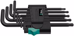 WERA 967 PKL/9 insexnyckelsats torx/kula 1 x TX 8x76; 1 x TX 9x79; 1 x TX 10x85; 1 x TX 15
