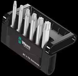 WERA Bit-Check 6 TX Universal 1 Bits for TX screws 867/4 Z TORX® 1 x TX 10x50; 1 x TX 15x50; 1 x TX