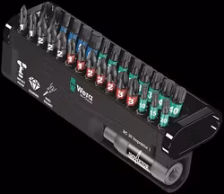 WERA Bit-Check 30 Impaktor 1 Bits-Assortment 897/4 Impaktor R 1 x 1/4"x75;851/1 IMP DC 2 x PH 1x25;