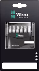 WERA Bit-Check 7 TX Universal 1 SB Bits for TORX screws + Bitholder 893/4/1 K 1 x 1/4"x50;867/1 TORX