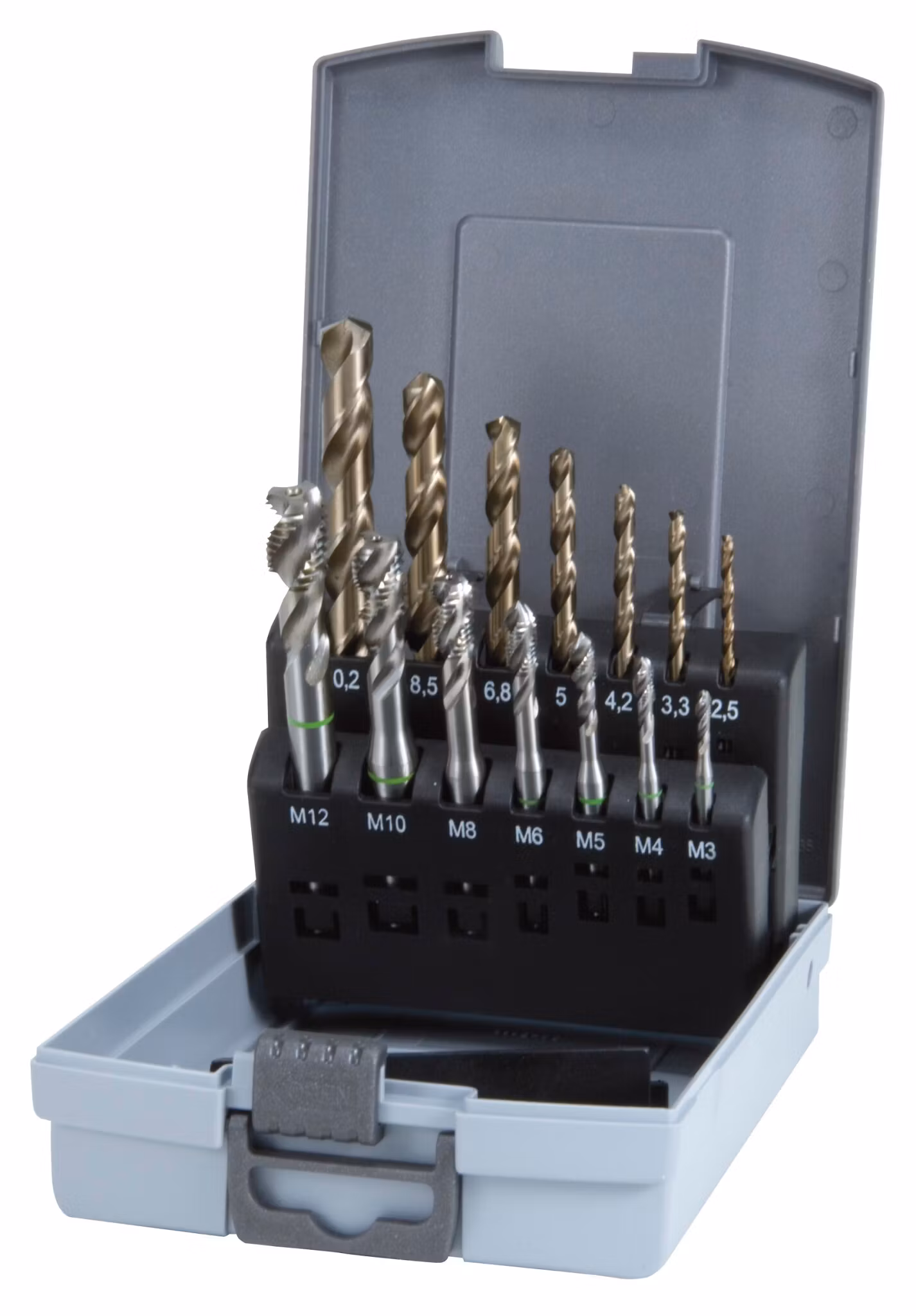 RUKO Maskintappsats M3-M12 inkl borr 14delar