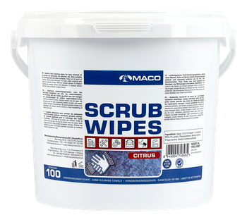 MACO Scrub Wipes Citrus Blå 100st