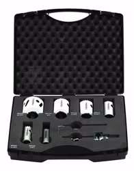 MANDREX MXqs Hole Saw Kit - Electrician - Bi-metal SpeedXcut M42