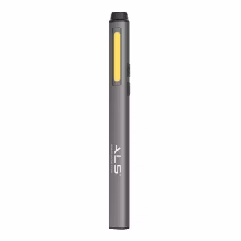 ALS Pennlampa med laserpoint  150/75 lumen laddbar.