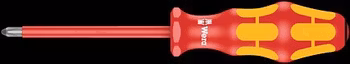 WERA 165i PZ 1 x 80 mm VDE Insulated screwdriver for Pozidriv screws PZ 1x80