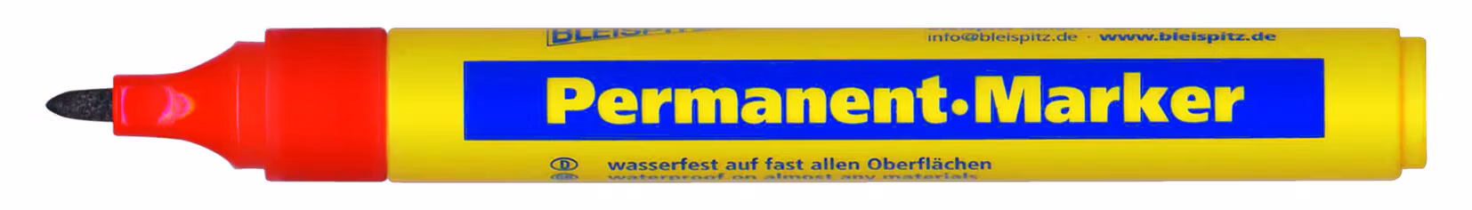 BLEISPITZ Permanet-Marker Rund spets Röd 10st