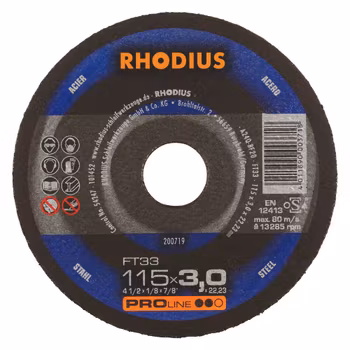 RHODIUS FT33 Kapskiva 115x3,0x22,23 (25 förp)