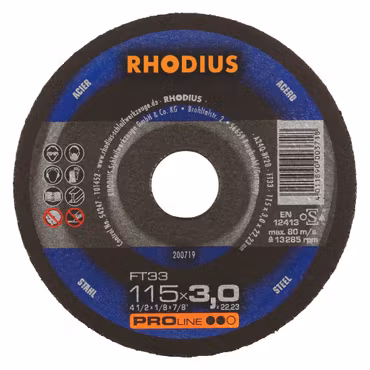 RHODIUS FT33 Kapskiva 115x3,0x22,23 (25 förp)